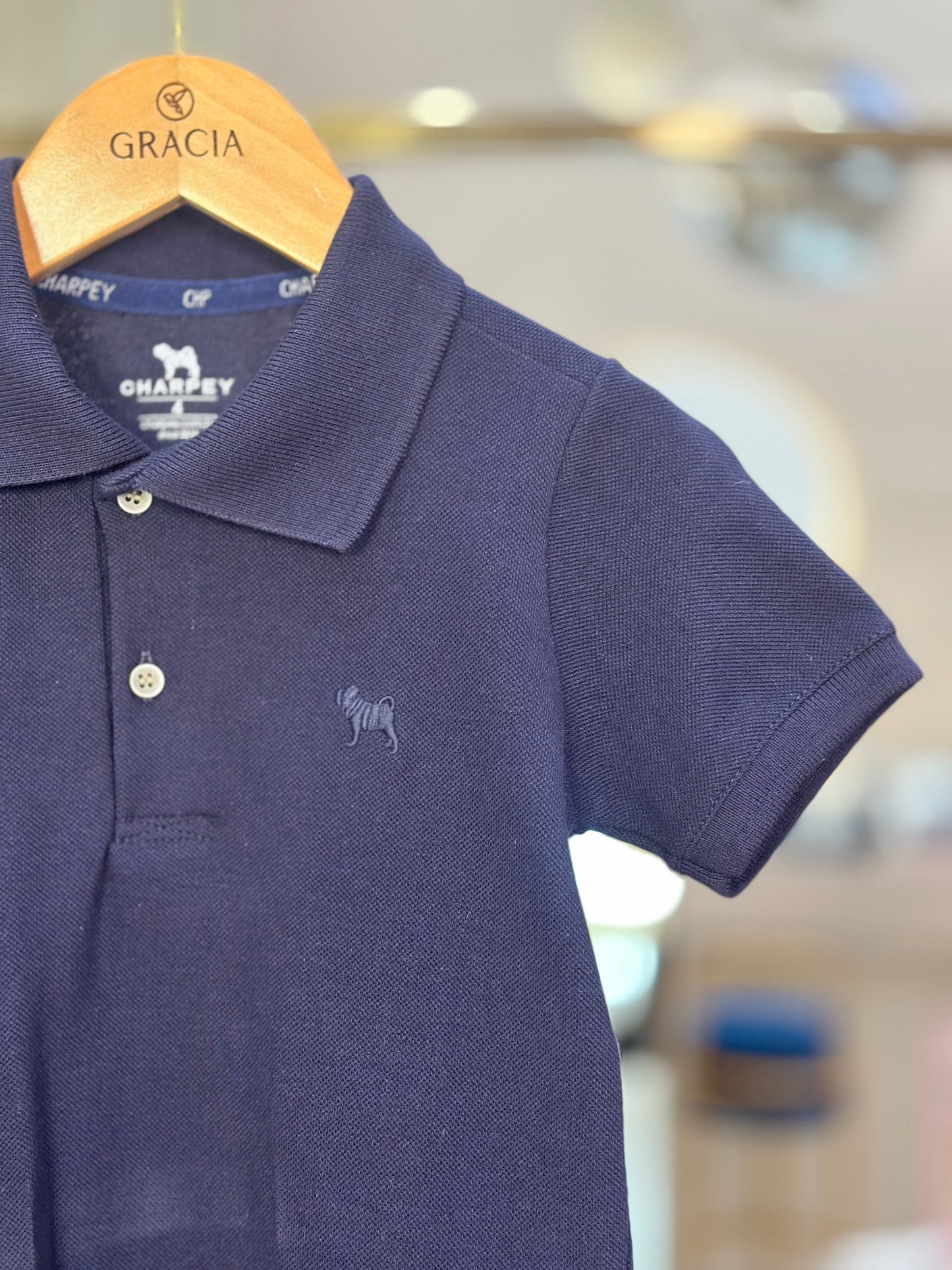 Polo Infantil Piquet Marinho - Charpey