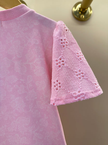 Vestido Infantil Rosa com Pérolas - Infanti