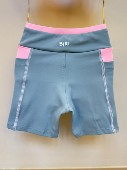 Conjunto Infantil Top Sara Ballet Rosa e Bermuda Sara Ballet Cinza - Siri Sport