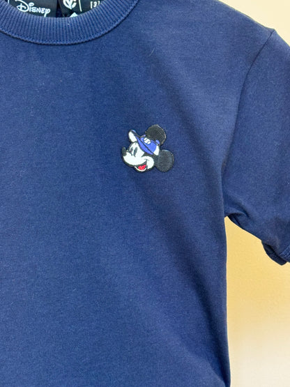 Conjunto Infantil Camiseta Marinho Mickey e Bermuda Bege - Youccie