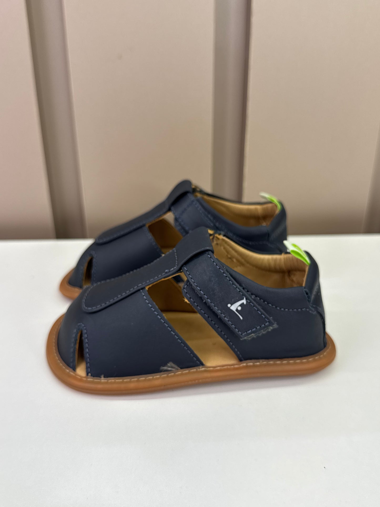 Sandália Bebê Couro Parky Navy - Tip Toey Joey