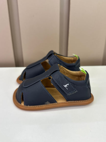 Sandália Bebê Couro Parky Navy - Tip Toey Joey