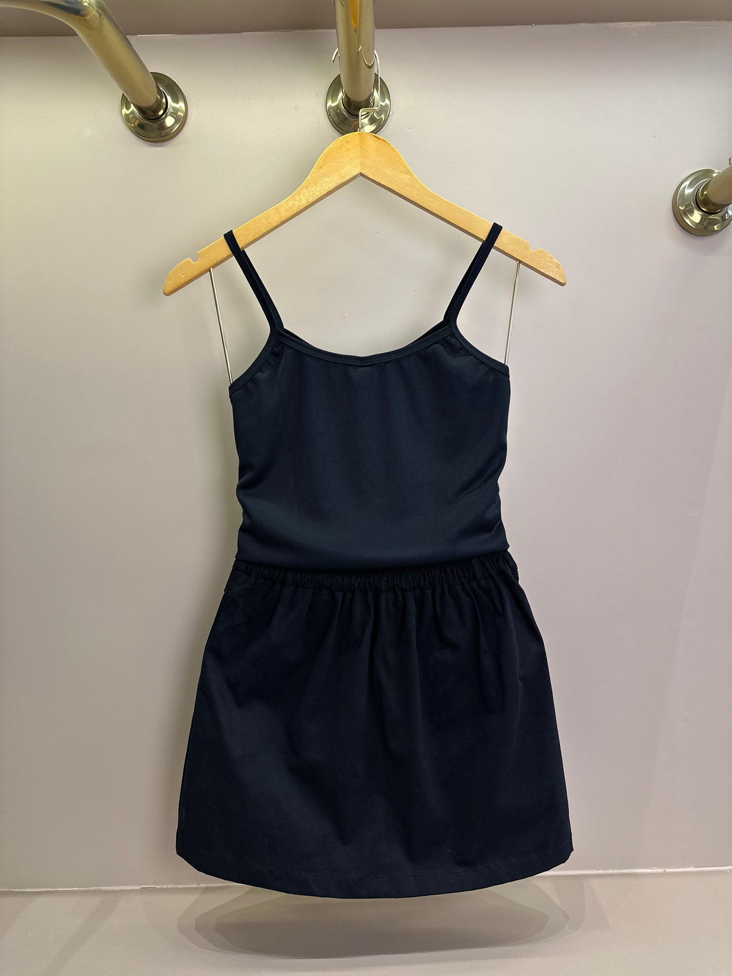 Conjunto Teen Blusa ML Tule Estrelas e Saia Sarja com Pregas Preta - Two In