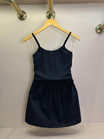 Conjunto Teen Blusa ML Tule Estrelas e Saia Sarja com Pregas Preta - Two In
