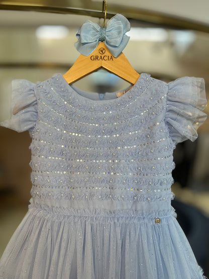 Vestido Infantil de Festa Squad Blue - Petit Cherie