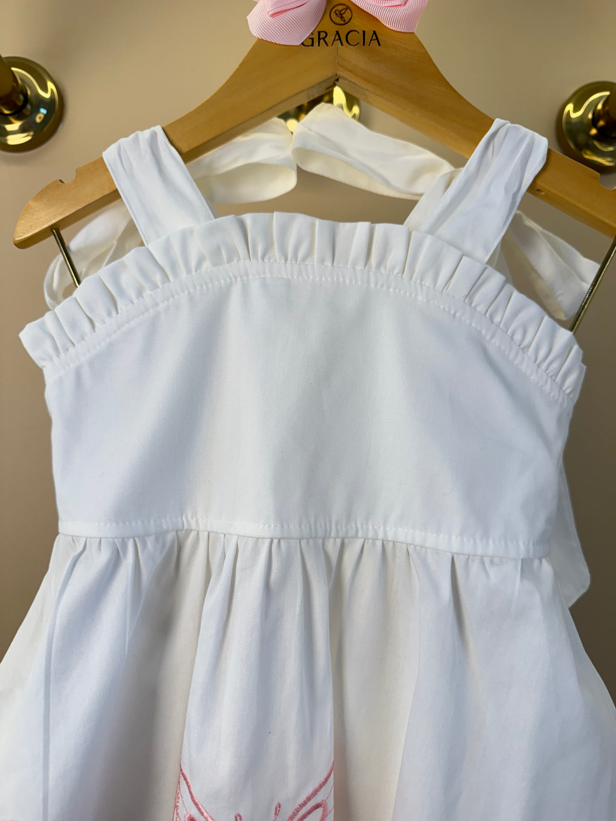 Conjunto Infantil Blusa Com Bordado Rechilieu de Borboleta na Barra e Shorts Tricoline - Luluzinha