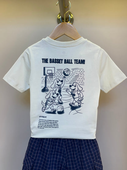 Conjunto Bebê Camiseta Com Estampa E Bermuda Sarja Listrada Marinho - Um Mais Um