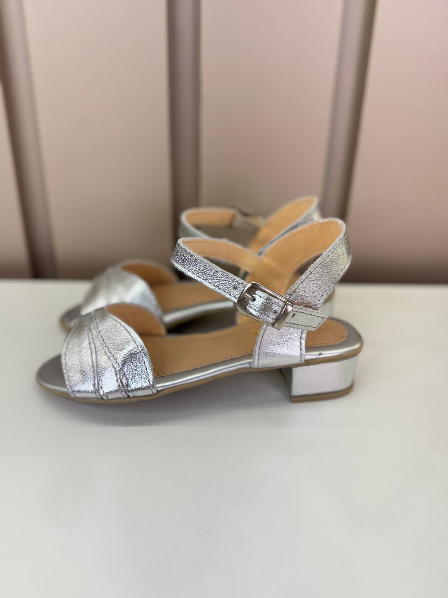 Sandália Infantil Saltinho Flor Prata - Gracia