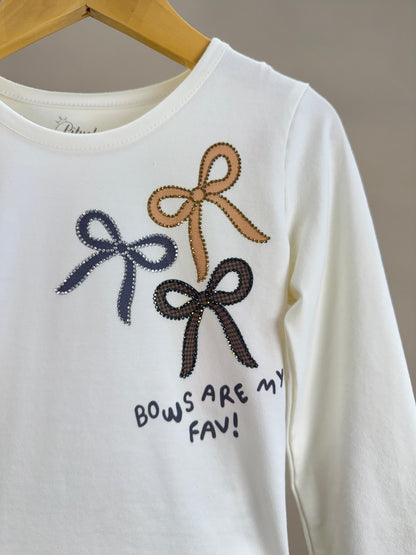 Conjunto Infantil Blusa Off White Estampa Laços E Legging Tricot Xadrez Marrom -  Pituchinhus