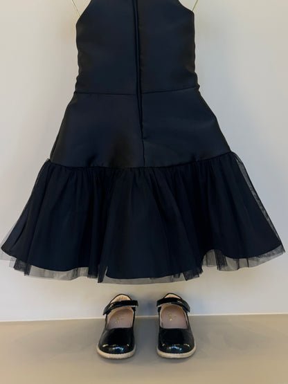 Vestido Infantil Zibeline com Tule e Strass - Petit Cherie
