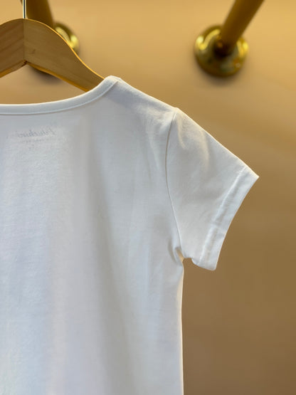 Blusa Infantil Algodão Cotton Ursinha Colar Bordado Off White - Pituchinhus