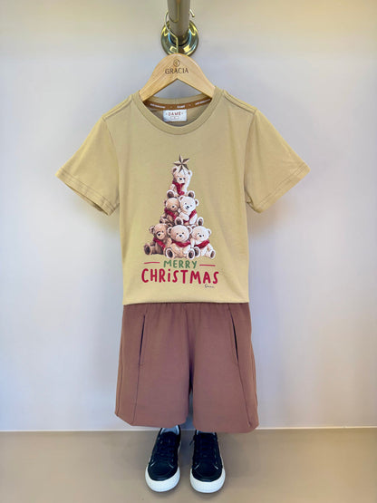 Camiseta Infantil Algodão Teddy Natal - Dame