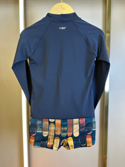 Conjunto Infantil Blusa Proteção UV e Sunga Lucca Skate - Siri Kids