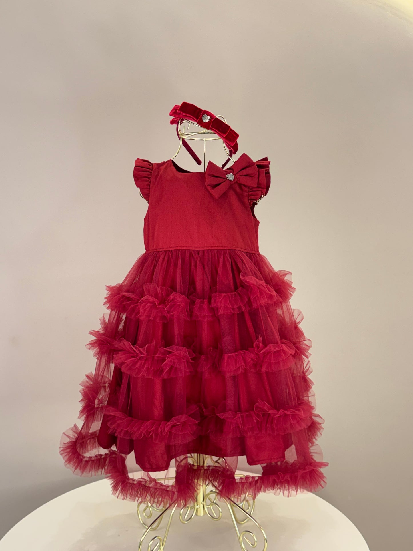 Vestido Infantil de Festa Saia Frufru Bala de Cereja - Pituchinhus