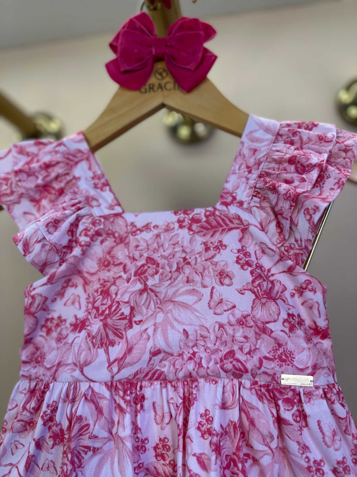Vestido Bebê Algodão Rodado Toile Du Jouy - Um Mais Um