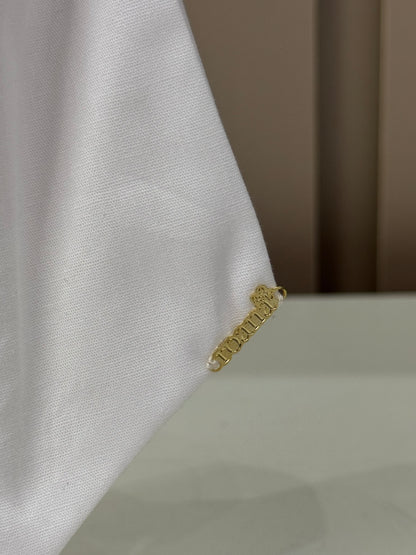 Laço Infantil Luxo Branco Bordado Nossa Senhora Aparecida - Roana