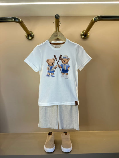 Camiseta Infantil Algodão Teddy Remos Off - Dame