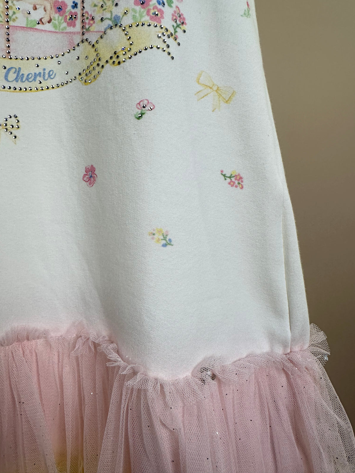 Vestido Infantil Tule Biocolor Estampa Carrossel - Petit Cherie