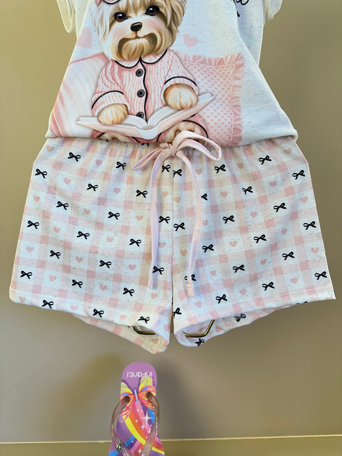 Pijama Infantil Blusa York Dream e Shorts Lacinhos - Infanti