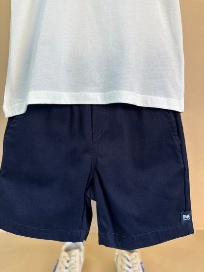 Conjunto Infantil Camiseta Algodão Big Wave e Bermuda Marinho - Beabá