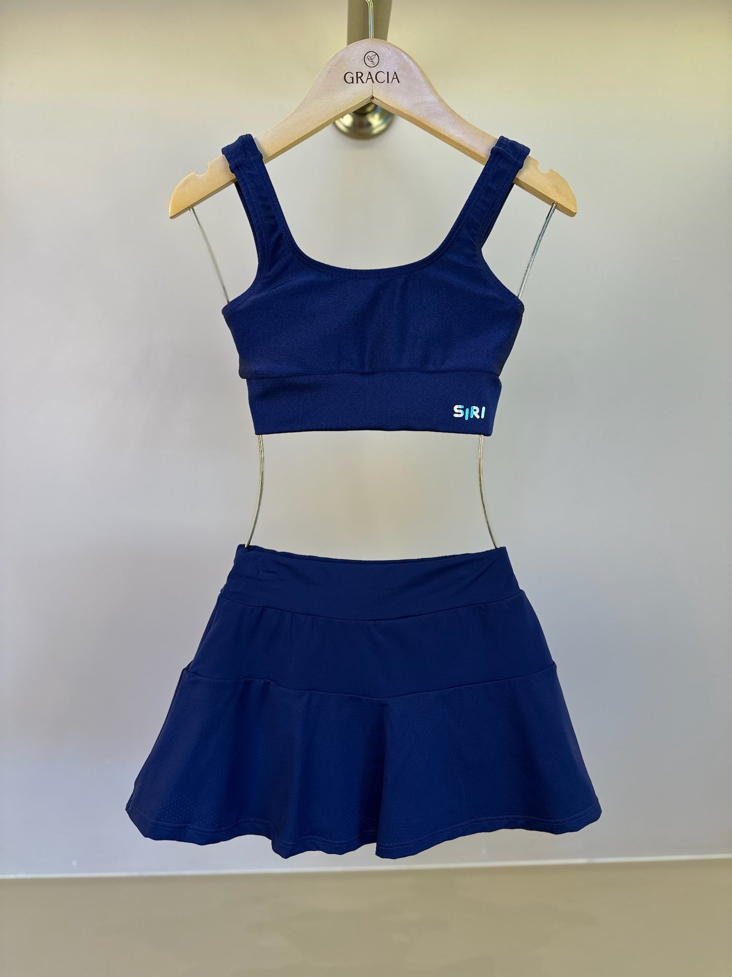 Conjunto Infantil Top Luciana Trilobal e Saia-shorts Larissa New Trip Marinho - Siri Sport