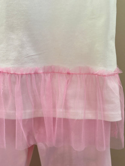 Conjunto Infantil Blusa Flor Tule e Legging - Mon Sucre