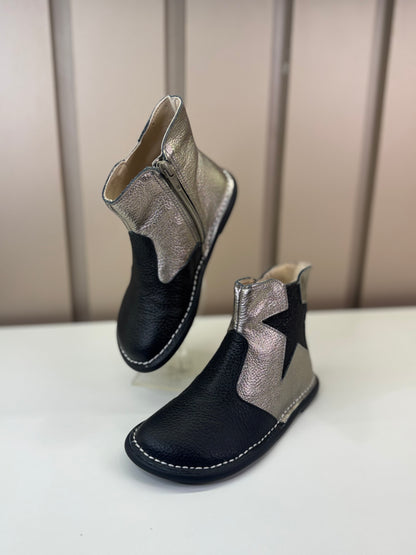 Bota Infantil Galáxia Preto e Metal - Petit Cheval