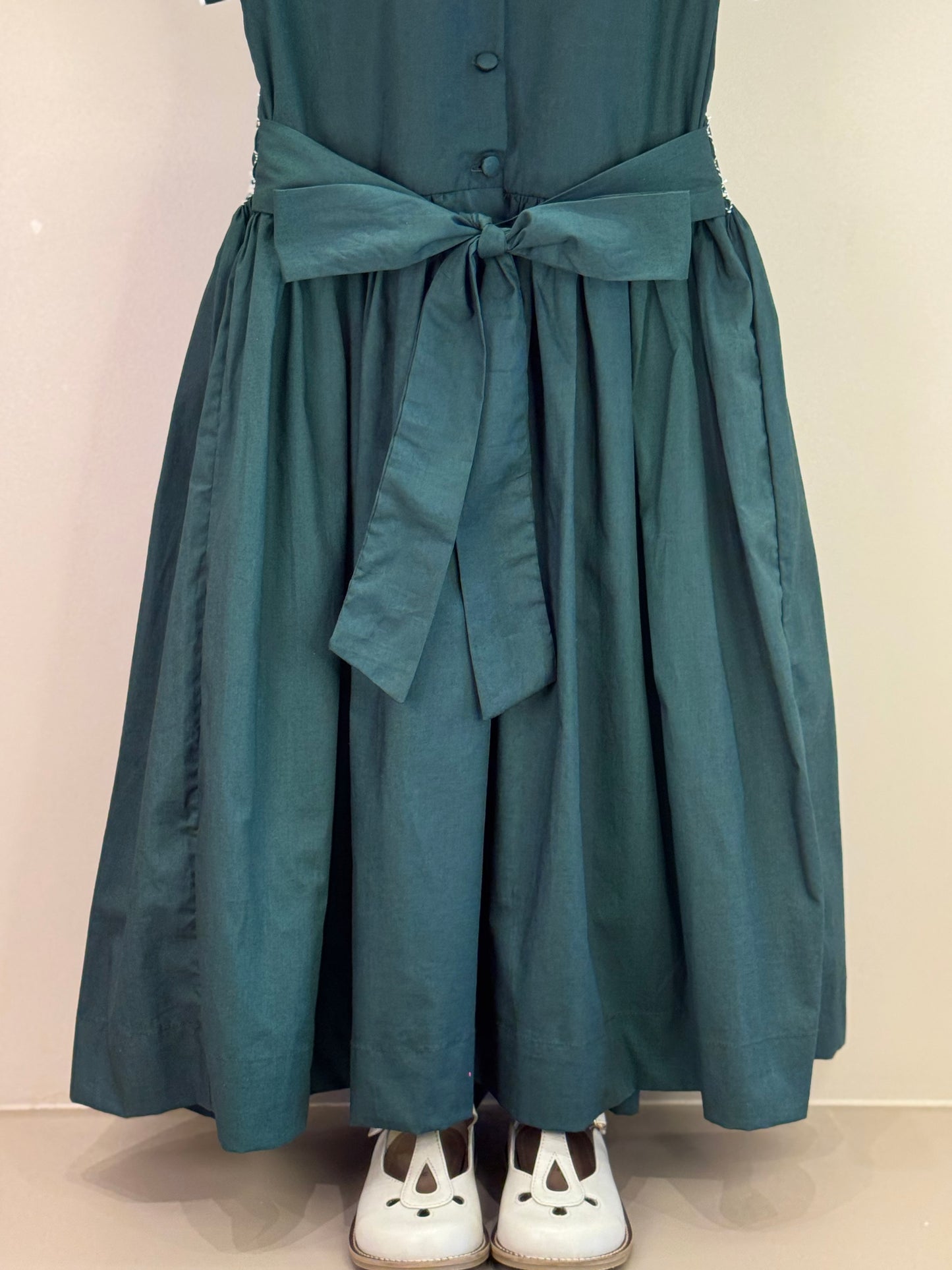 Vestido Infantil Clássico Algodão Amelie Verde - Gracia