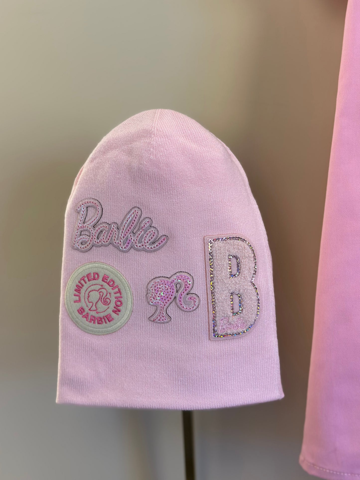 Vestido Infantil Sarja Bolsos Patches Barbie Rosa Romântico - Pituchinhus