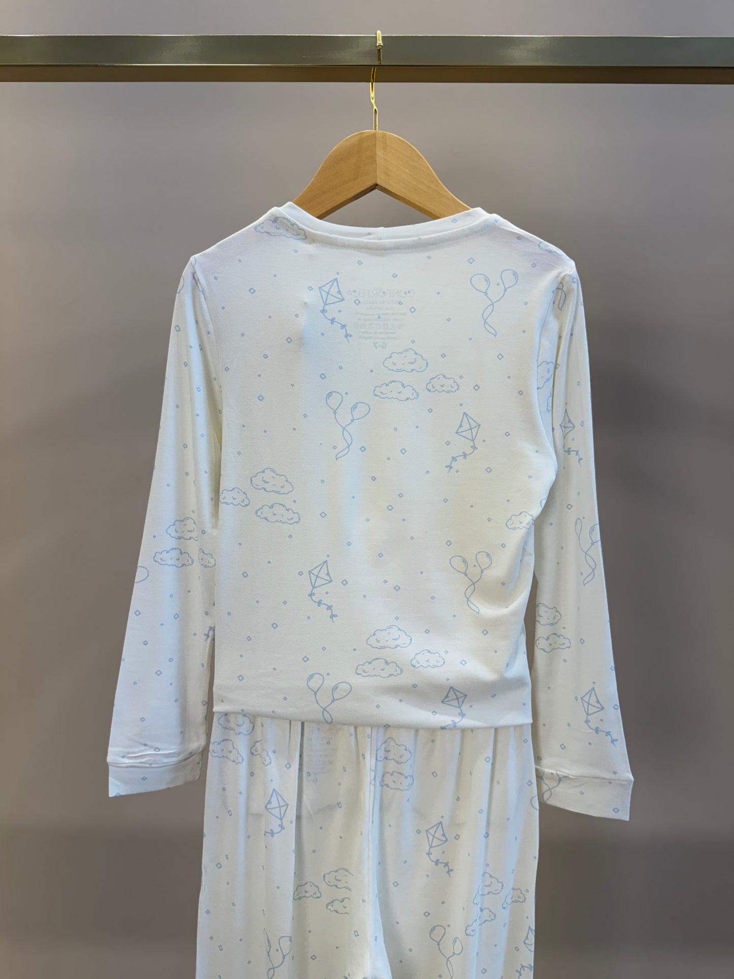 Pijama Infantil Comfy Blusa ML e Calça Sky Off White - Conforteca