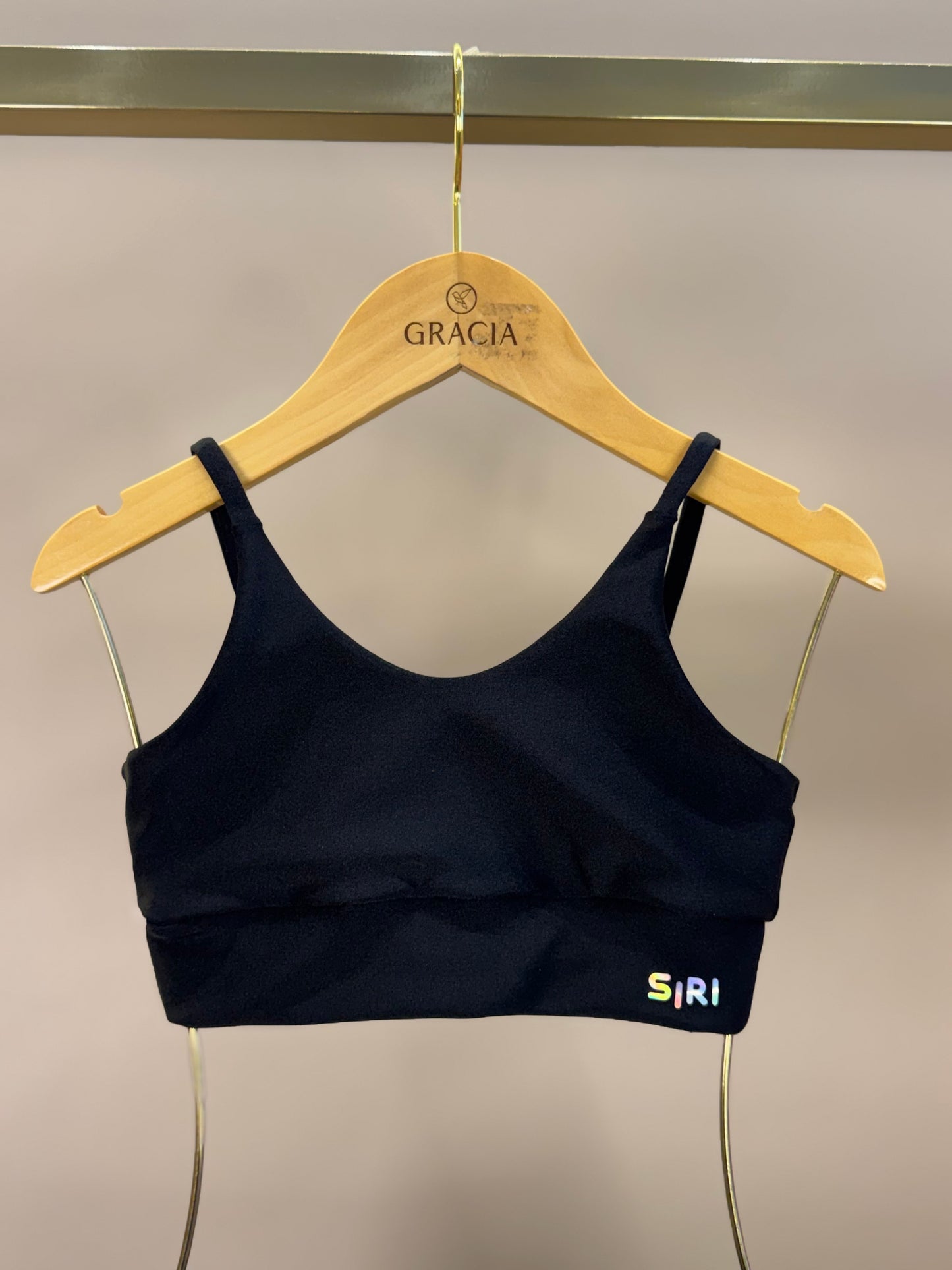 Conjunto Infantil Top Sara Trilobal Basico Preto e Legging Fuseau Soraia Trilobal Básica Preta - Siri Sport