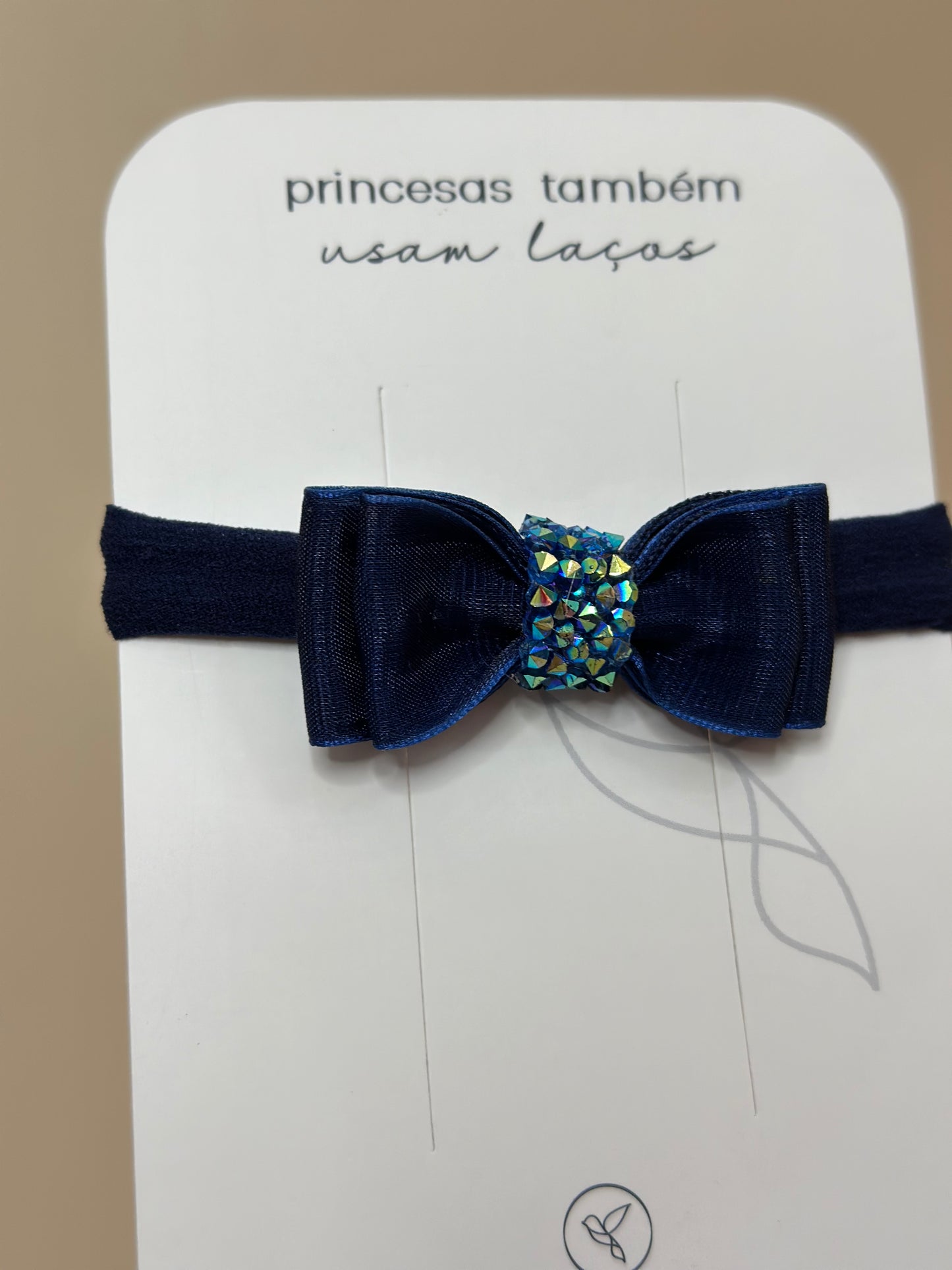 Faixinha Bebê Special Shine Organza Marinho - Gracia