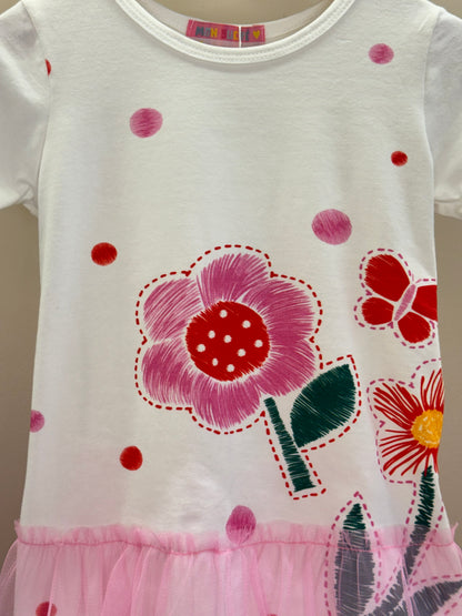 Conjunto Infantil Blusa Flor Tule e Legging - Mon Sucre