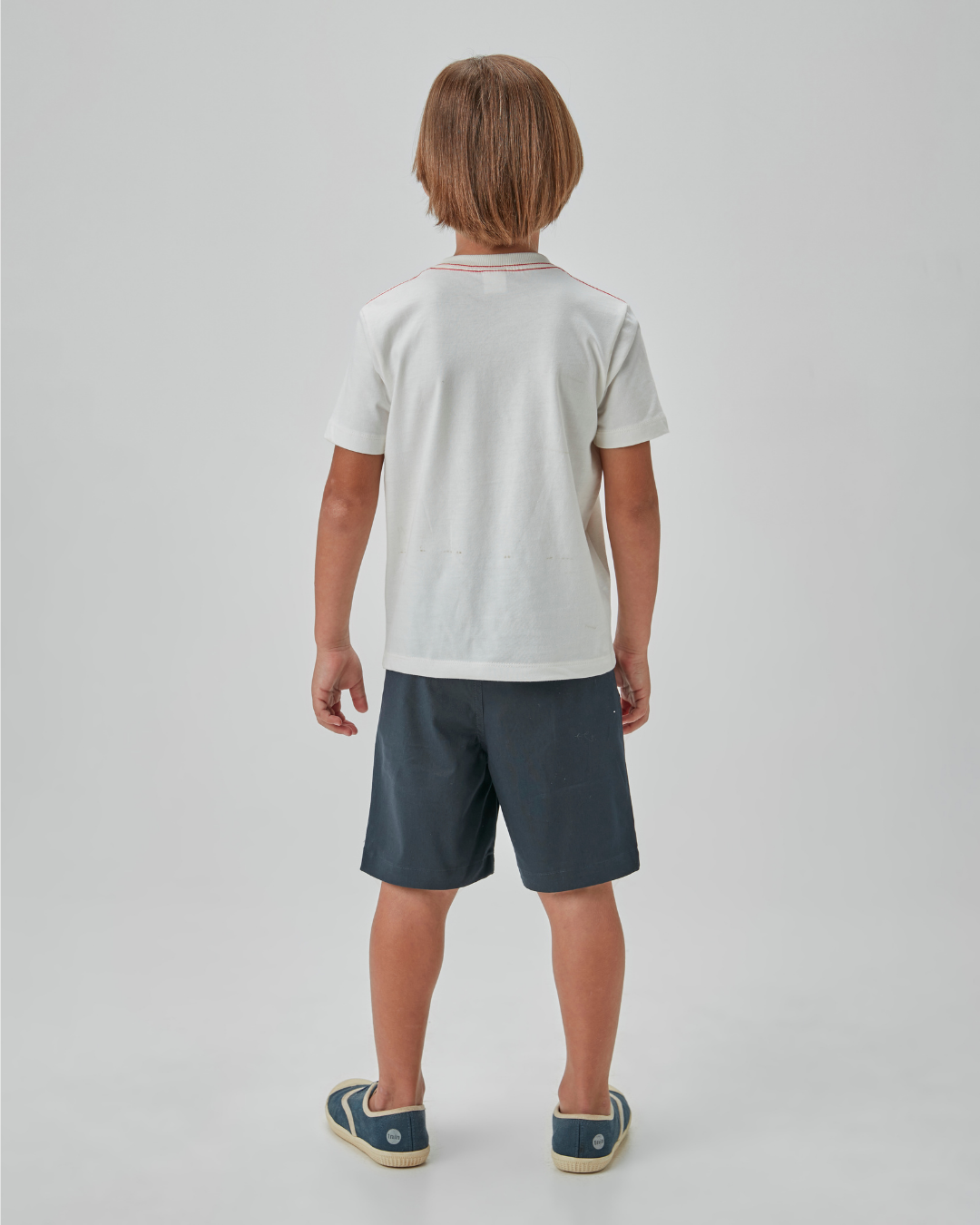 Conjunto Infantil Camiseta Algodão Big Wave e Bermuda Marinho - Beabá