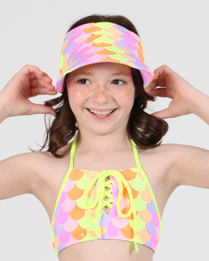 Viseira Infantil Proteção UV Alice Sereia Candy - Siri Kids