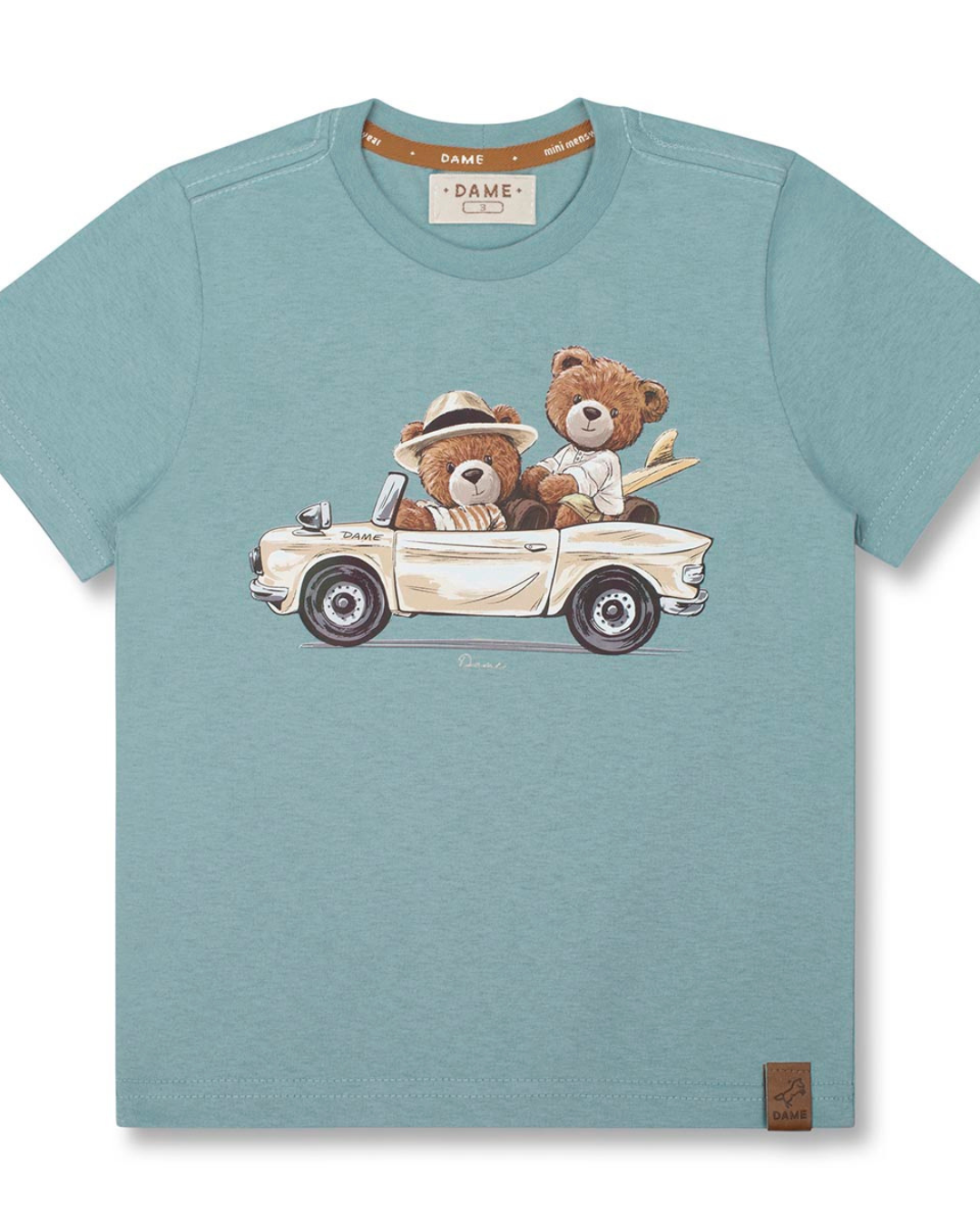 Conjunto Infantil Camiseta Algodão Teddy Conversível Malibu e Bermuda Ponto Roma Bolsos Cargo Bege - Dame