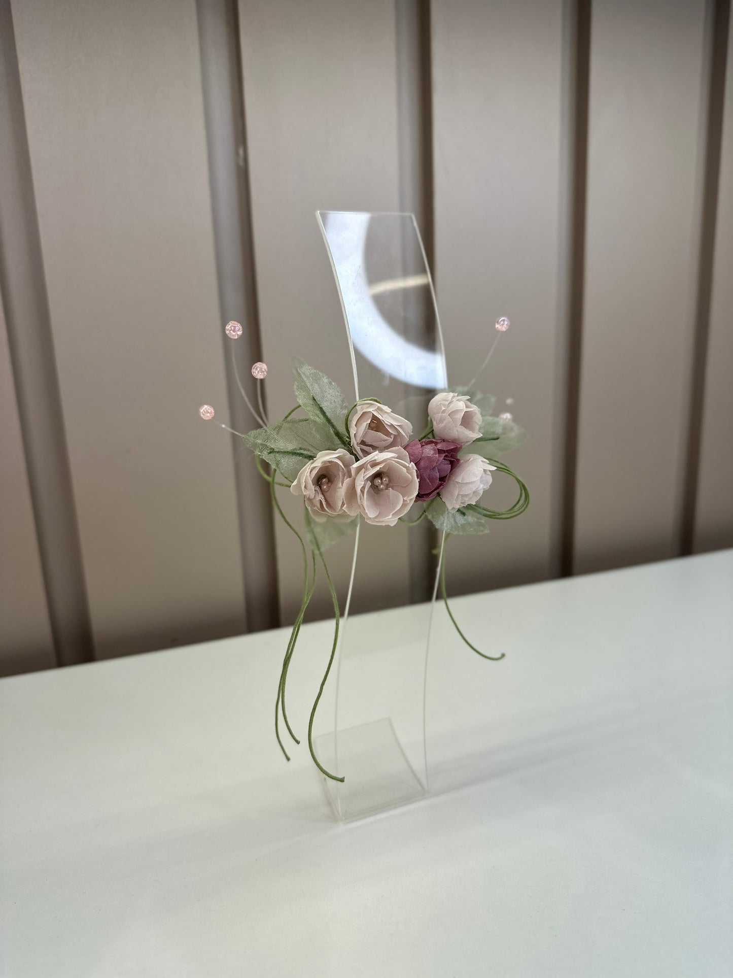 Laço Infantil Festa Tecido Bordado Champagne - Mio Bebê