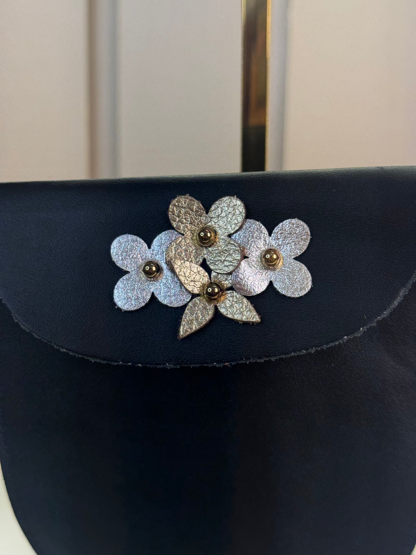 Bolsa Infantil Couro Jardim Noir - Petit Cheval
