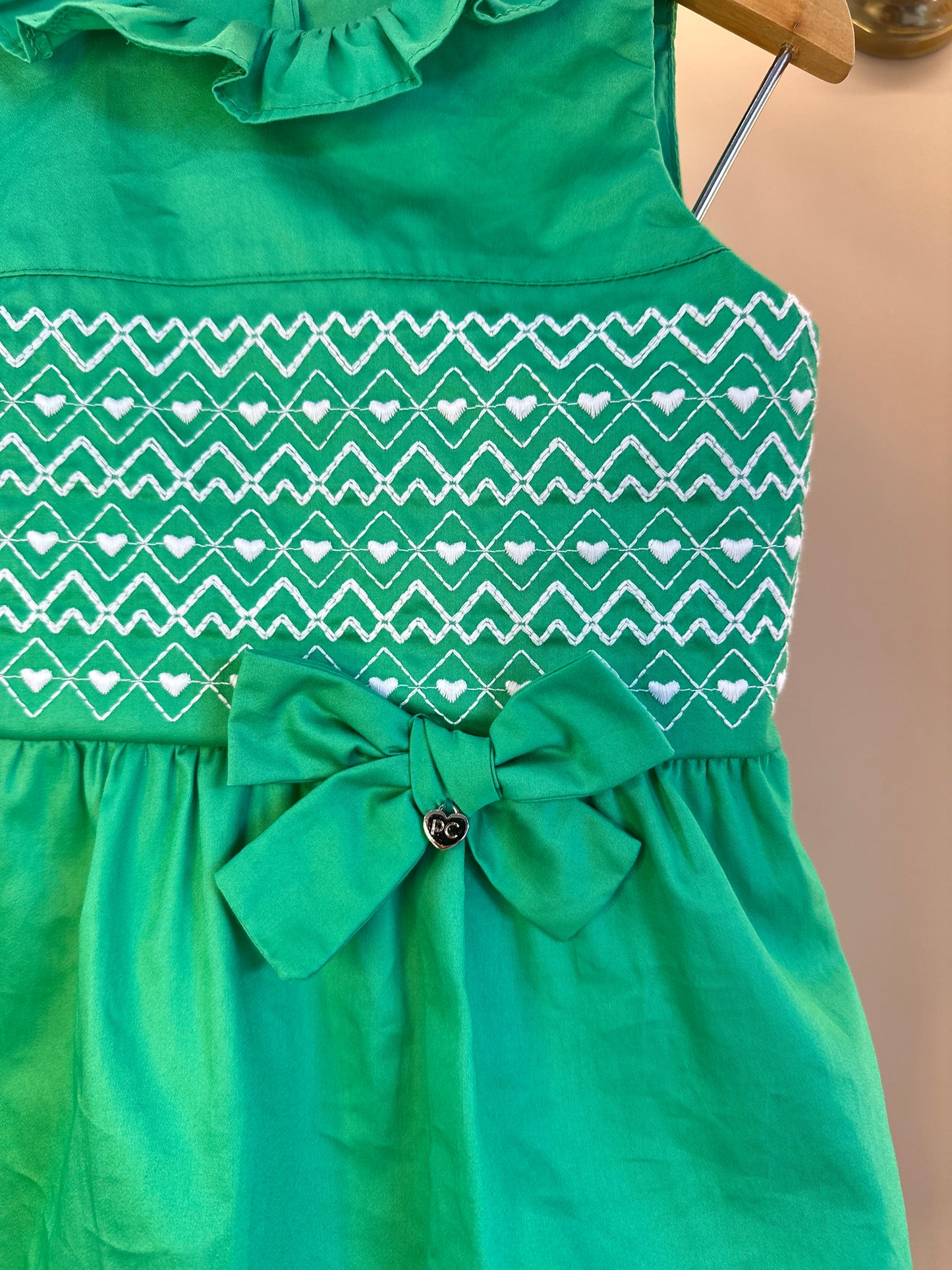 Conjunto Infantil Algodão Bordado Laço Verde - Petit Cherie