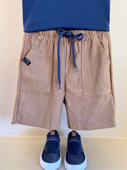 Conjunto Infantil Camiseta Algodão Ursinho e Bermuda Cotton Jeans - Little Johnny