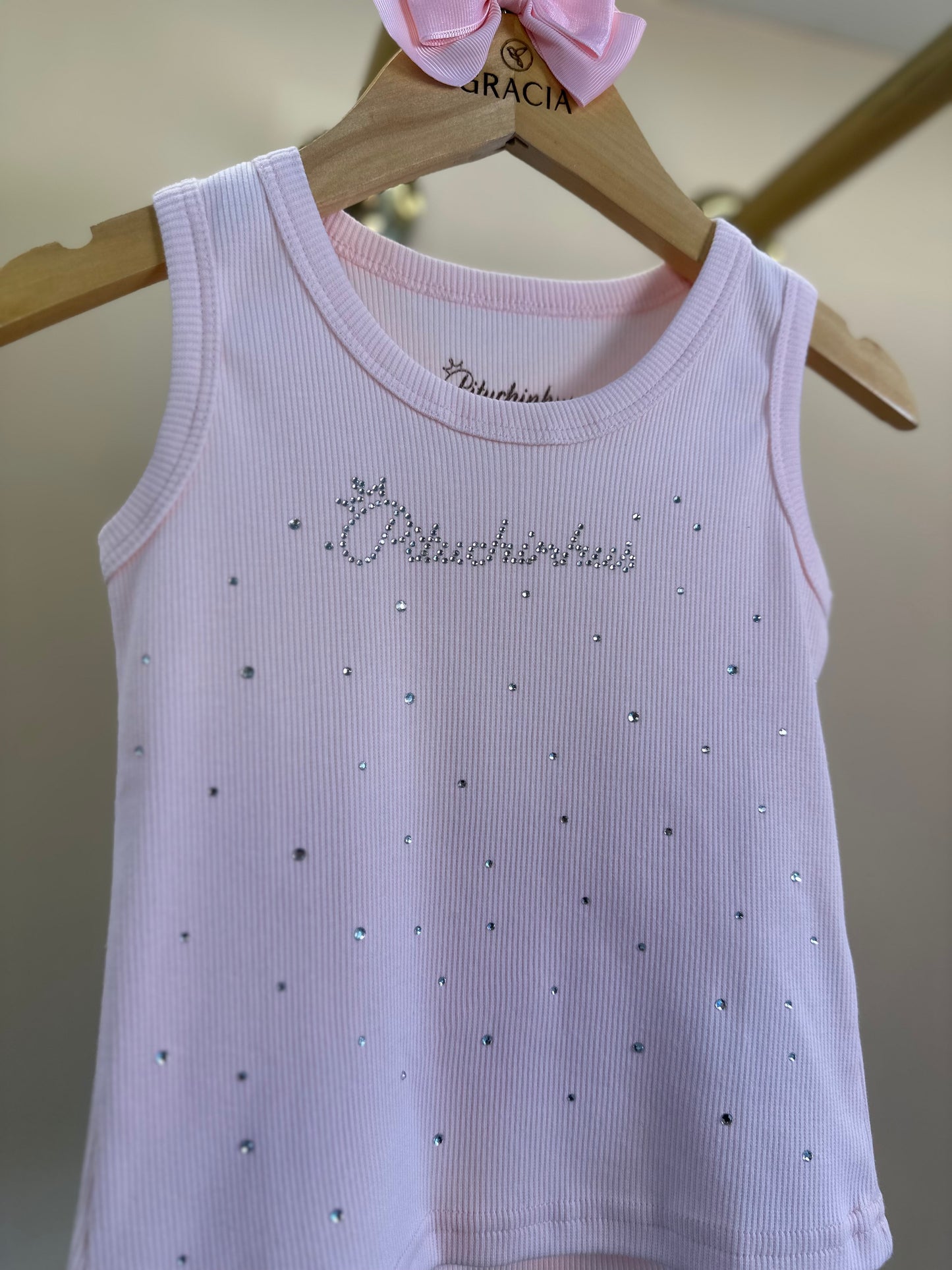 Regata Infantil Cristais Rosa Gelado - Pituchinhus