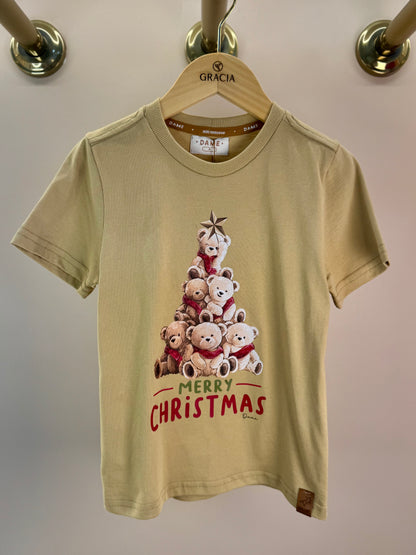 Camiseta Infantil Algodão Teddy Natal - Dame