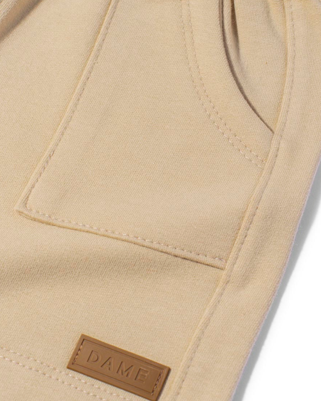 Conjunto Bebê Body Suedine Algodão ML Trio Teddy e Bermuda Moletom Algodão Bege - Dame