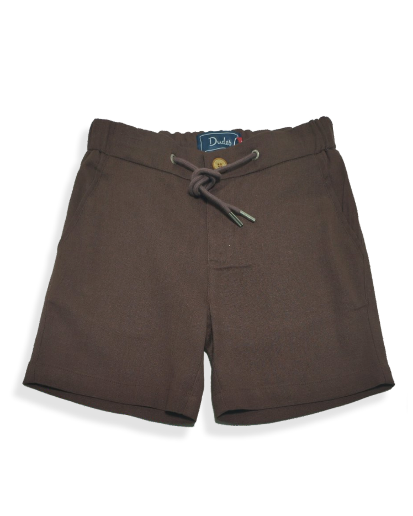 Bermuda Infantil Linho Marrom - Dudes