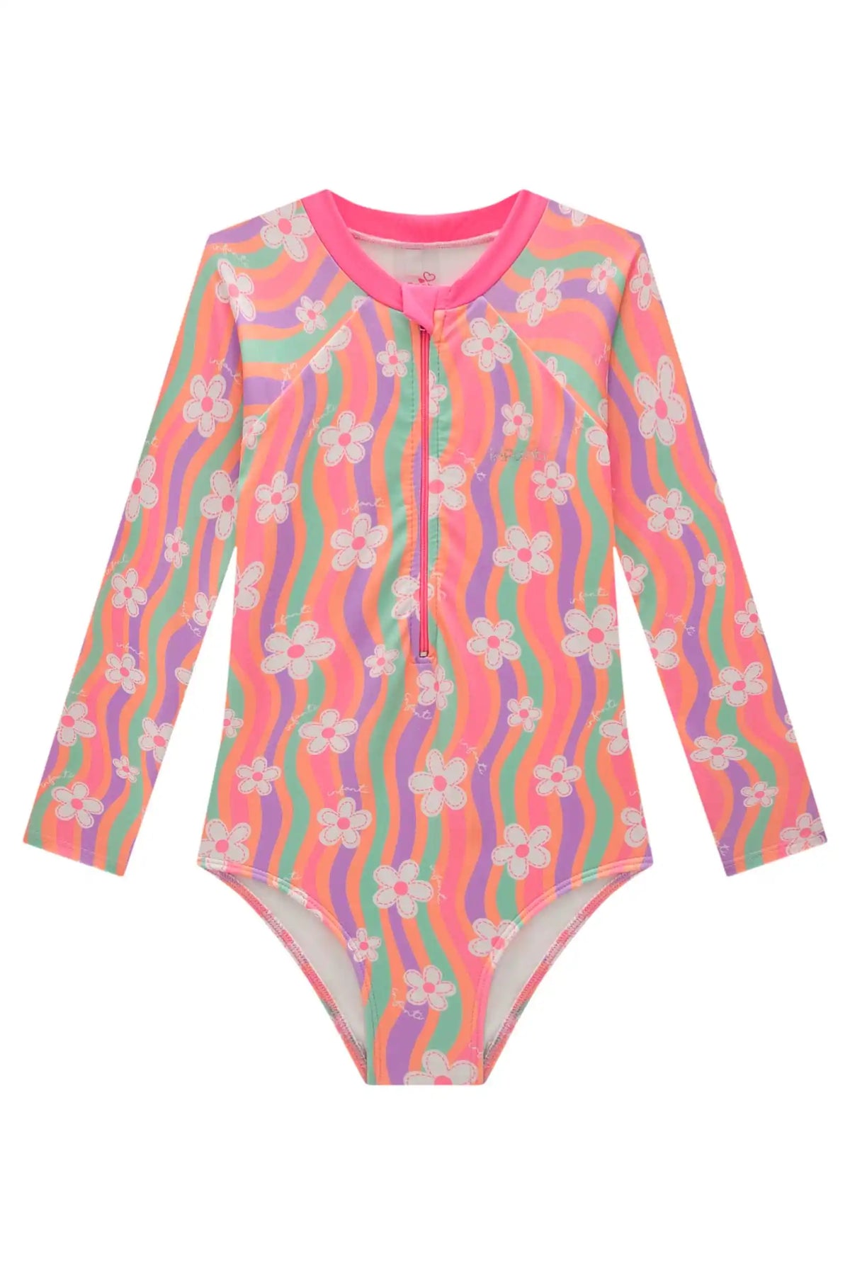Maio Infantil Florido Rosa - Infanti
