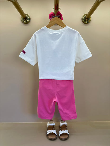 Conjunto Infantil Blusa Minnie Fashion e Legging Rosa - Animê