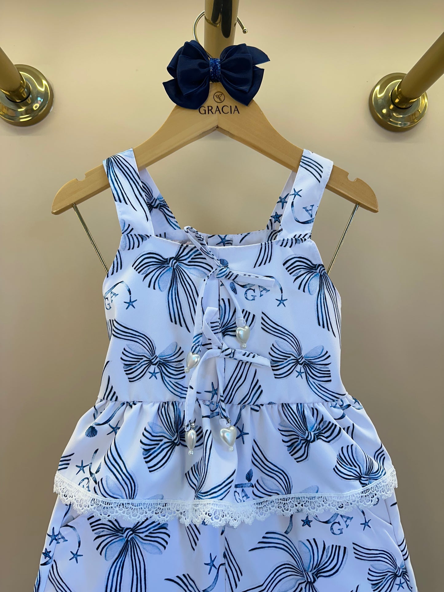 Conjunto Infantil Bata Estampada Sonho a Beira Mar e Shorts Sonho a Beira Mar - Gabriela Aquarela