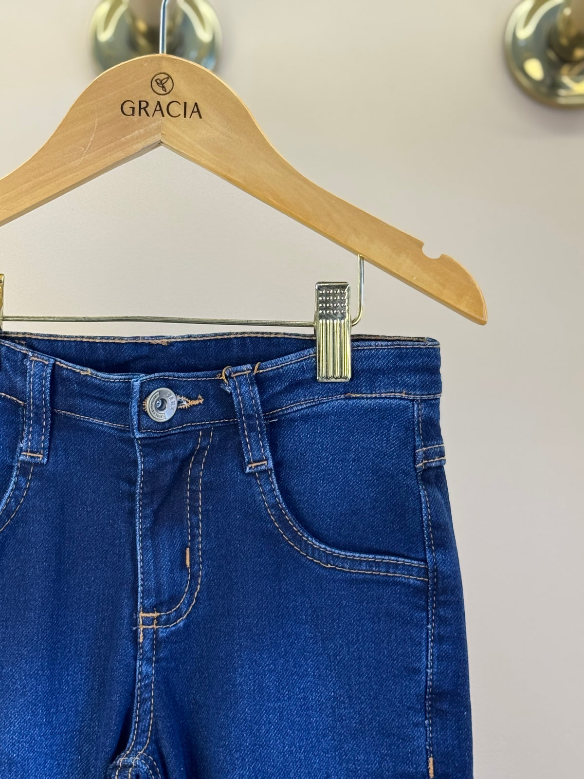 Calça Infantil Skinny Elastano marinho Jeans - Dame