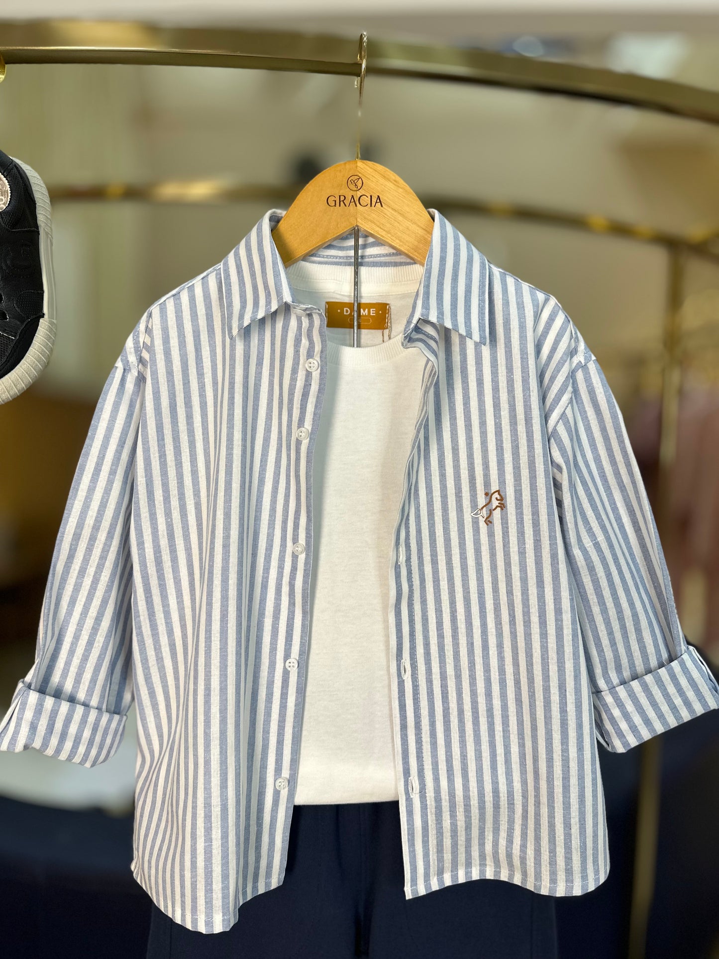 Camisa Infantil Luhi Delavê - Dame