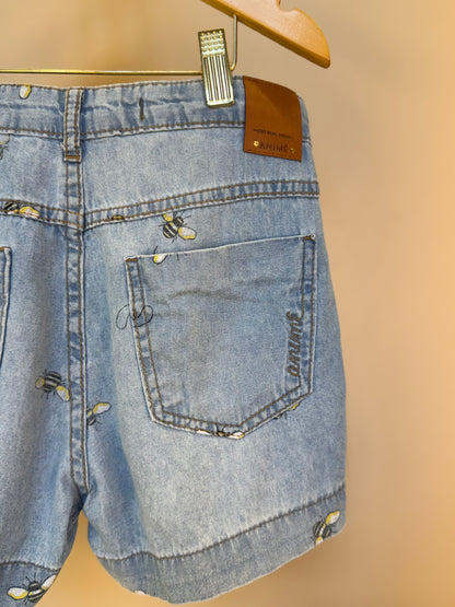 Shorts Jeans Infantil Abelhinhas - Animê